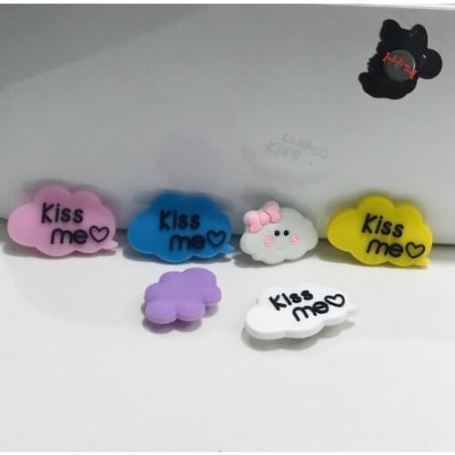 6PCS PVC Colorful Cute Cloud Cartoon Fridge Magnets Kiss Me Letter Heart Refrigerator Magnetic Sticker Love Gift Souvenir Gifts