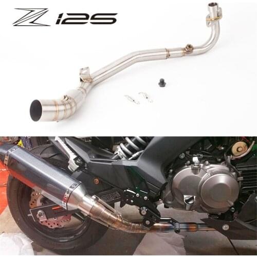 Motorcycle modified muffler accessories Z125 front section stainless steel full set of connecting pipe