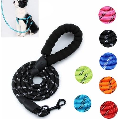 Nylon Training Dog Leash Webbing Recall Long Lead Line Pet Traction Rope Reflective Durable Dogs Leash 7 Color Nylon Leashes
