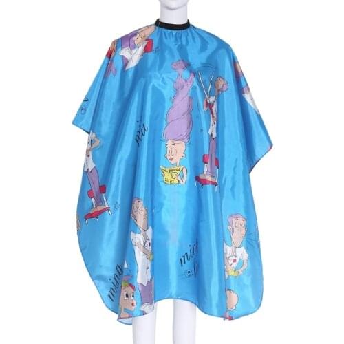 New Cartoon Salon Waterproof Hair Cut Haircut Barbers Cape Gown Cloth Convenient