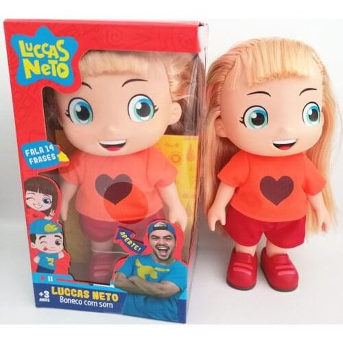 NEW 25cm Luccas Neto Vinyl Doll Action Figure Toys Gi Dolls Giovanna Musical Collection Model Boys Girls