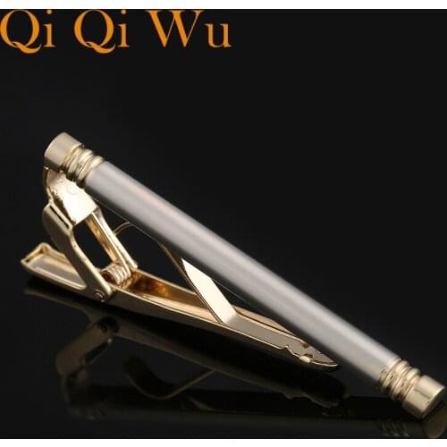 2017 New Tie Clip Mens Metal Necktie Bar Gold Crystal Formal Dress Shirt Wedding Gifts for Men Guest Ceremony Gold Tie pin