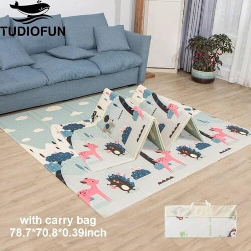 Tudiofun Educational Childrens Carpet Foldable Cartoon Baby Play Mat Xpe Puzzle Mat Baby Climbing Pad Kids Rug Games Toys