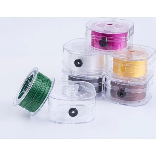 5Roll Flat Elastic Crystal String 0.6/0.8/1mm Stretch Beading Cord Thread for Bracelet Making Jewelry Findings Components