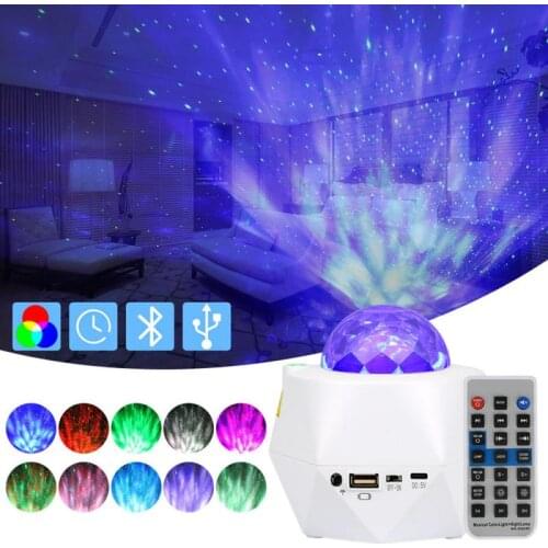 Multi-angle Bluetooth Audio Music Starry Sky Atmosphere Light USB Star Projection Light Holiday Lamp Colorfully Night Lights