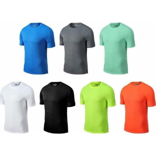 Casual Men Summer Outdoor T-Shirt Man Sports T-Shirt Plus Size Quick-Dry Breathable Tops