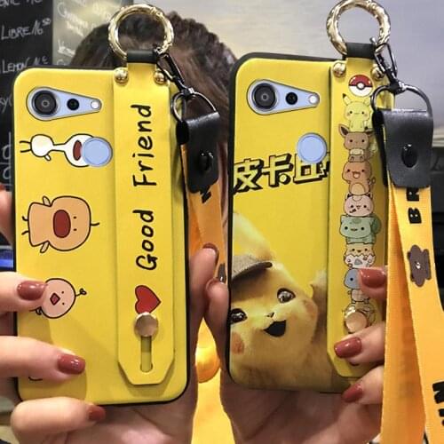 Cute TPU Phone Case For Kyocera Android One S6/Gratina KYV48 Wrist Strap Original Cover Anti-knock