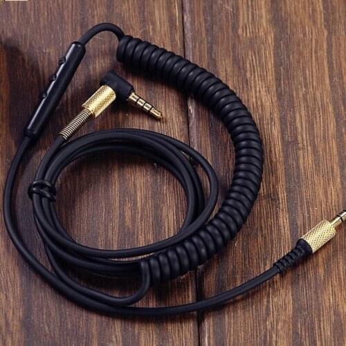 Headphone Replacement Cable with MIC for Marshall Major 1 2 I II Monitor Headsets Cable 3.5mm to 3.5mm Male AUX Cable Cords Wire