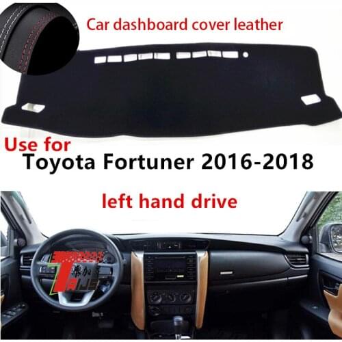 TAIJS Factory protective Casual Anti UV Leather Car Dashboard Cover For TOYOTA Fortuner 2016 2017 2018 Left hand drive