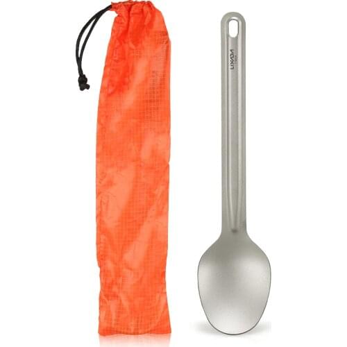 Titanium Long Handle Spoon Outdoor Tableware Portable Dinner Spoon Cutlery Home Backpacking Picnic Spoon 15g Camping Equipment