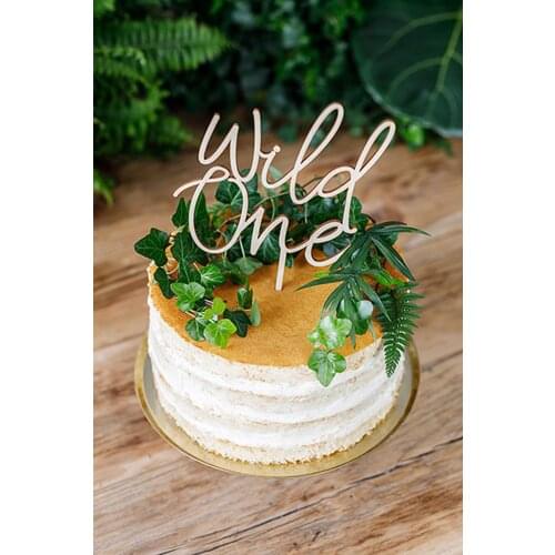 Wooden Wild One 1st Birthday Cake Topper, First Birthday Cake Decorations, Baby Birthday Party Celebrations, Wild One Decoration