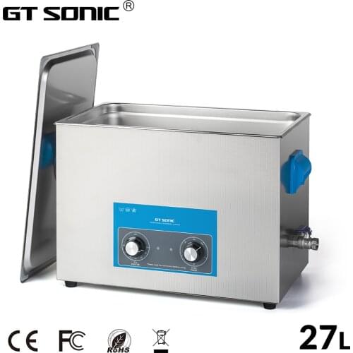 GTSONIC Ultrasonic Cleaner Bath 27L 500W Stainless Steel For Washing Hardware Accessories Golf Clubs Auto Part