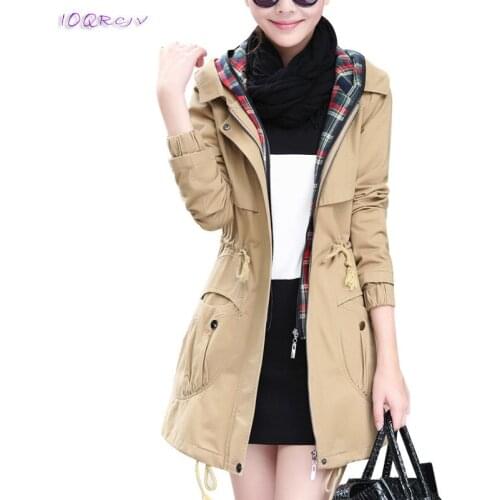 2018 spring womens windbreaker plus size casual female trench coat women belt slim women coat elegant long coats IOQRCJV T281
