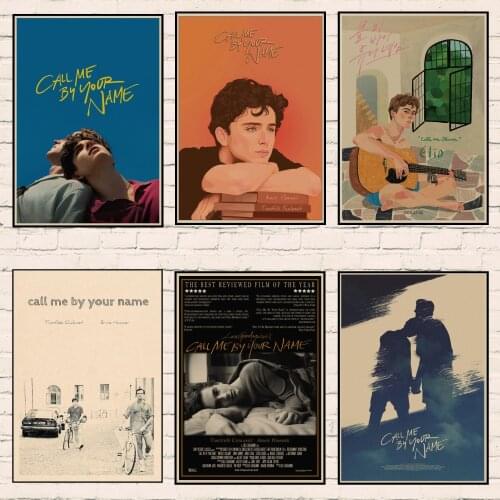 Call Me By Your Name Retro Movie Poster Olive Elio Vintage Art Poster Wall Stickers Wall Decor Home Bar Cafe House Decoration