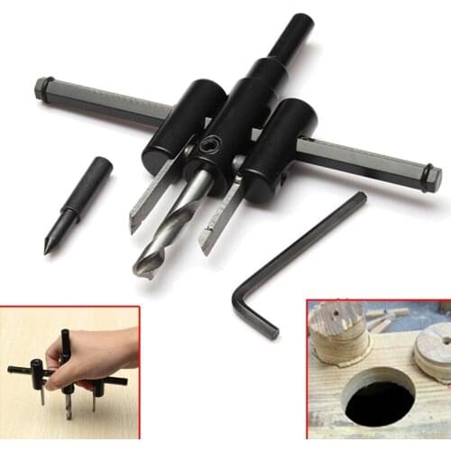 High Quality OZE19921102 Steel 30mm to 120mm Diameter Cut Adjustable Circle Cutter Tool + Spare Drill Bit