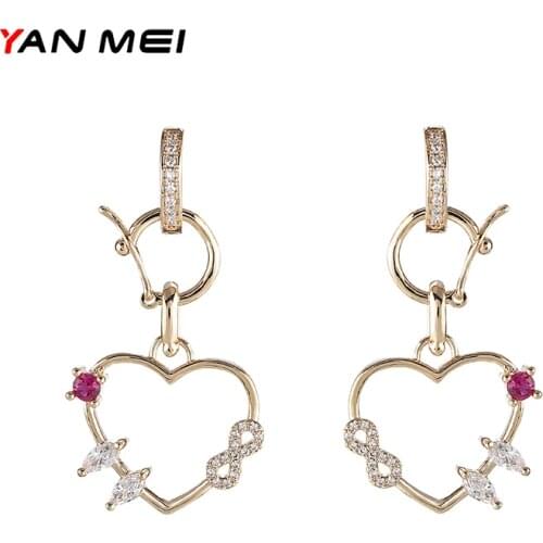 YANMEI Simple Love Earrings Cat Beard Minimalist Style Dating Jewelry Young Geometric Earrings Personality Jewelry Girl Gift