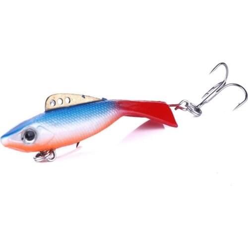 YUZI 1PCS Soft Ice Fishing Lure 6.5cm/19g With Copper Sheet Fake Wobbler Jig Bait Sharp Winter for Fishing