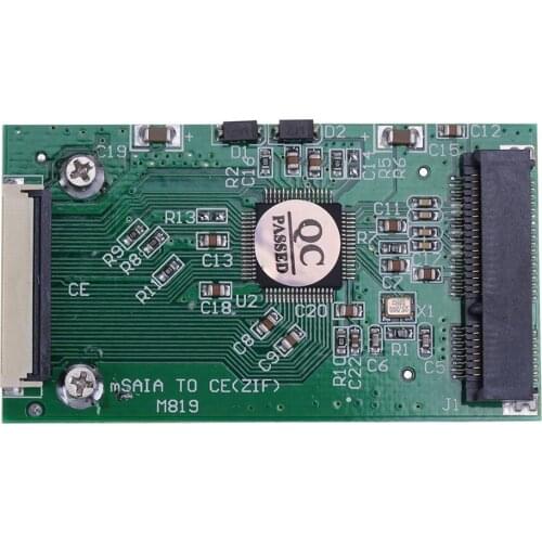 1pc Mini SATA mSATA PCI-E IPOD SSD to 40pin 1.8inch ZIF CE Converter Card Computer Connection and Connector
