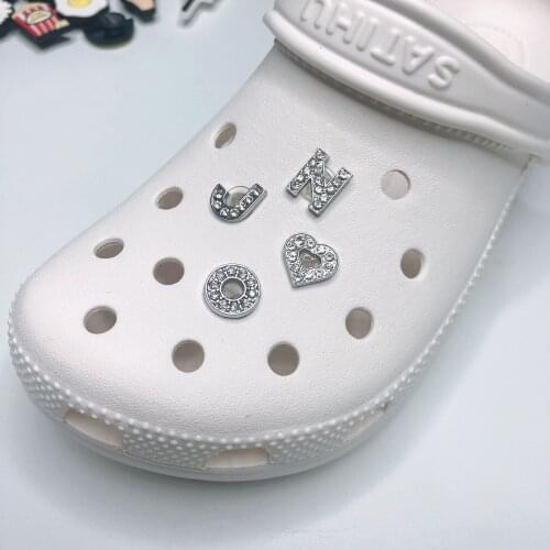 1pcs New Hole Shoes Decorative Buckle Accessories Shoes Flower Buckle Letters Jewelry