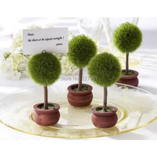 100pcs/lot Wedding favor Topiary tree Photo and Place Card Holder Wedding table decoration or party Free shipping DHL