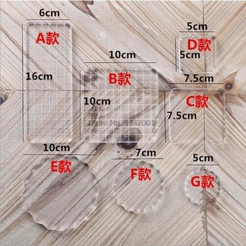 200pcs High Transparency Acrylic Block for DIY Transparent Seal Stamp Block for DIY Scrapbooking Clear Photo Album Decorative