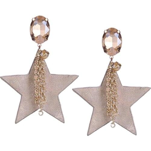 2019 Oversize Vintage Drop Earrings For Women Large Geometric Statement Earrings Boho Leather Dangle Earrings Fashion Jewelry