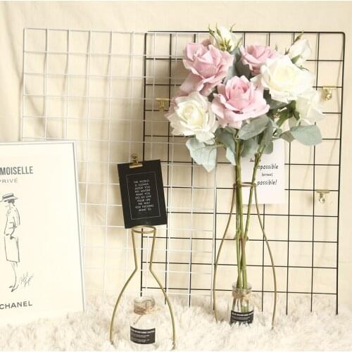 3 Heads Silk Flowers Rose Simulated Flower Home Decoration Wedding Holding Flower Road Leading Arch Flower Wall Fake Flow