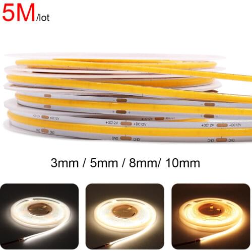 5M/lot RGB RGBW CCT Dimmable Flexible COB LED Light Bar 12V 24V 3000K 4000K 6000K LED Tape FOB Linear Bulb 90 RA Lighting Lamp