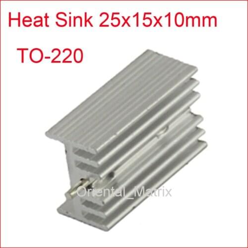 Free Shipping 20pcs HeatSink Heat Sink Radiator 25*15*10mm Small Radiator With Pin Head For TO-220 Triode - Silver