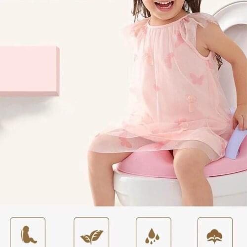 Baby Toilet Potty Training Safe Seat for Kid with Armrests Infant Urinal Cushion Comfortable Toilet Large Size Ring Infant Potty
