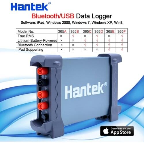 Digital Data Logger Recorder bluetooth Loggers Multimeter Hantek 365A/B/F PC USB Voltage Current Resistance Temperature Measurem