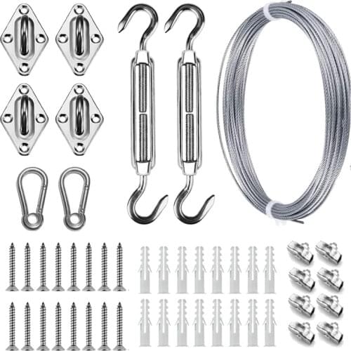 Sun Shade Hardware Kit for Rectangle and Square Sun Shade Sails Installation,Anti-Rust Shade Sail Hardware
