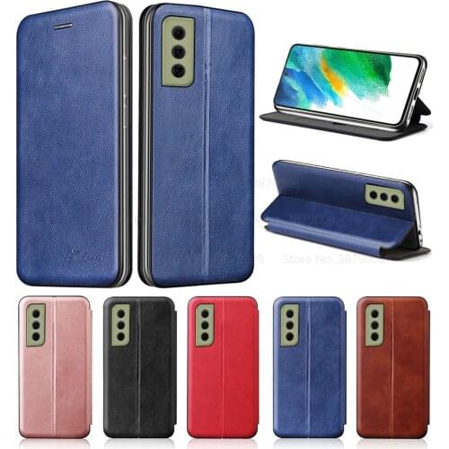 Leather Flip Case For Samsung S21 FE 5G Cover stand Book phone shell For Samsung S21 FE S 21 21FE Magnetic Card wallet Coque