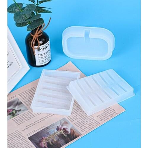 Handmade Soap Box Epoxy Resin Mold Soap Dish Tray Holder Casting Silicone Mould DIY Crafts Home Decorations Making Tools