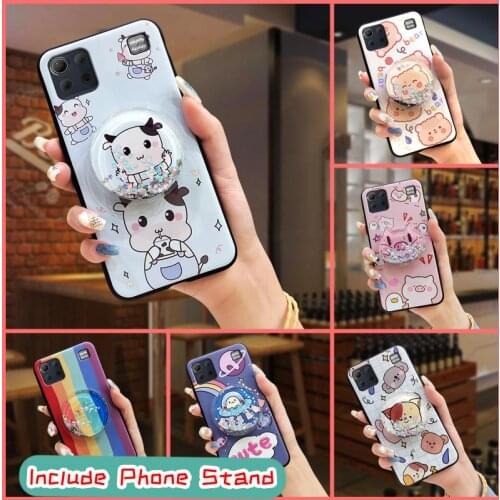 TPU Durable Phone Case For LG K92 5G/Q92 Cover foothold For Woman Anti-knock Kickstand For Girls