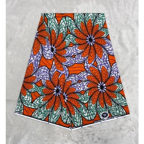 Real Wax African Wax Dye Printed Cotton Fabric For Sewing 100%Veritable Ankara Party Dress Material Fabrics By The Yards VL 203
