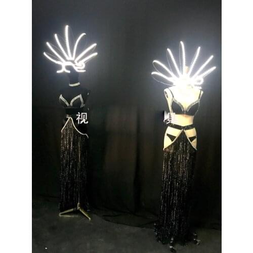 New Years Eve Spring Festival Gala costumes Bar business perform LED gogo show Christmas bikini
