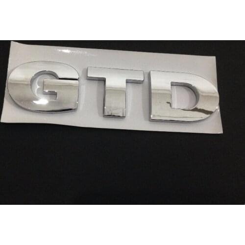 New chrome GTD Badge Emblem 2018 New GTD Badge Emblem-2pcs