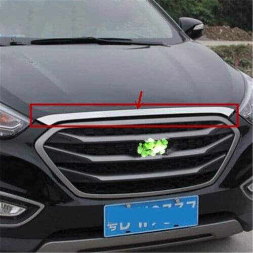 Stainless steel Front Grille Hood Engine Cover Trim car styling For Hyundai IX35 2010 2015 accessories 1PCS