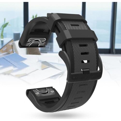 Perfect Fitment Watch Band Sweat-proof Easy to Assemble Silicone Stylish Durable 22/26mm Smart Watch Strap for Fenix 6/5/6X/5X
