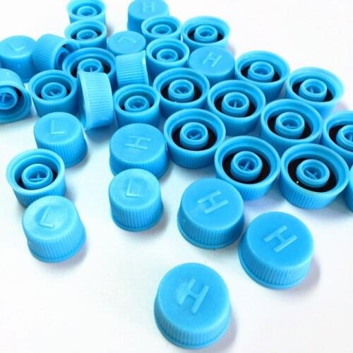 PVC caps plug protection cover Fluorinated 100 Pairs HVAC Air Conditioning R134a Valve Core Caps Universal for All Cars