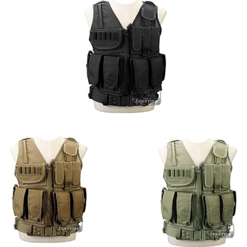 TFG Tactical Police Vest Assault Law Enforcement Combat Hunting 900D Nylon Adjustable MOLLE Plate Carrier With Magazine Pouches
