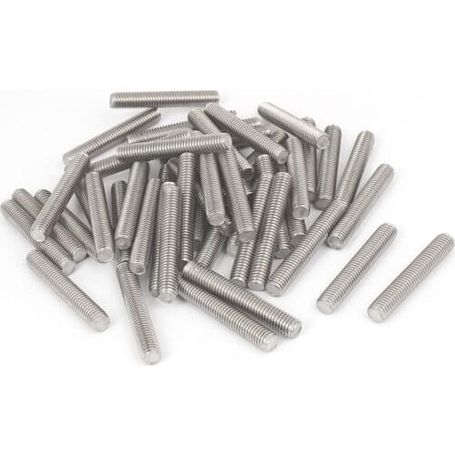 UXCELL M8 X 50Mm 304 Stainless Steel Fully Threaded Rods Bar Studs Fasteners 50 Pcs