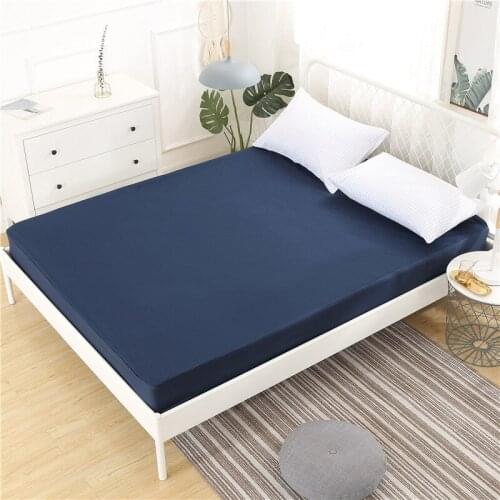 Waterproof Mattress Protector Cover for Bed Brushed Fabric Fitted Sheet Breathable Hypoallergenic Protection Pad Cover Anti-mite