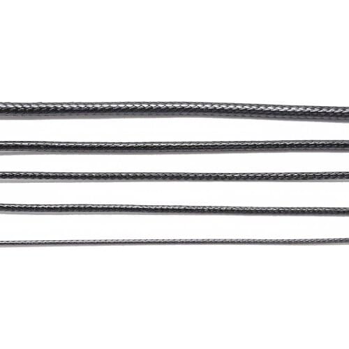 10m/Lot Dia 0.5mm-2mm Black Waxed Cotton Cord Waxed Thread Cord String Strap Necklace Rope For Jewelry Making Supplies Wholesale