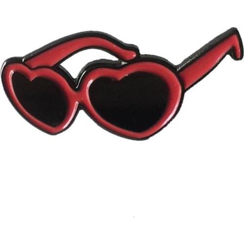 Glasses Lapel Pin Safety Pin made by iron with black nickel plating&butterfly button on back Customized MOQ50pcs free shipping