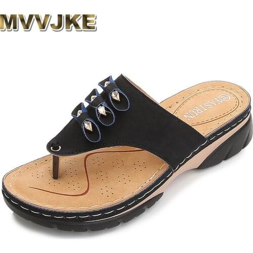 MVVJKE Platform Shoes Summer Wedges Slippers Women Crystal Casual Sandals Beach Slipper Female Clip Toe Flip Flops Ladies Shoes