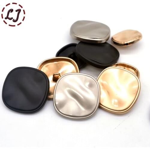 10pcs/lot high quality square metal sewing button snaps for women overcoat windcoat decoration button garment accessory DIY