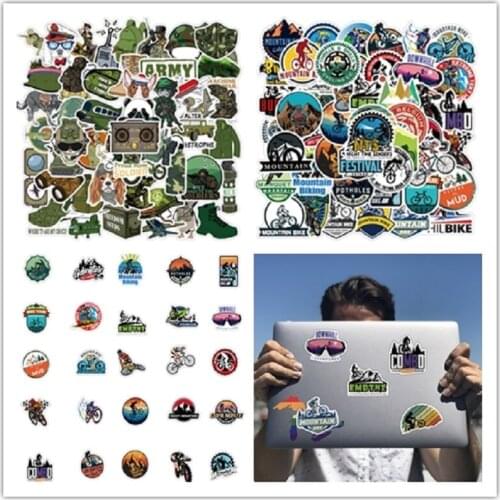 100pcs Outdoor mountain bike graffiti military supplies sticker personalized decoration suitcase motorcycle helmet sticker