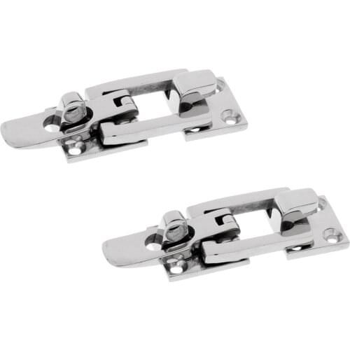 2 Pieces Stainless Steel Boat Locker Hatch Anti-Rattle Latch Fastener Clamp